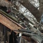 house explosion rubble where a dog was located